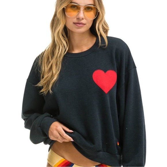 Aviator Nation Tops - AVIATOR NATION HEART SWEATSHIRT